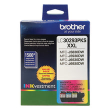 Load image into Gallery viewer, Brother LC3029 Cyan; Magenta; Yellow High-Yield Ink Cartridges, Pack Of 3, LC30293PKS