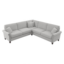 Load image into Gallery viewer, Bush Furniture Coventry 99inW L-Shaped Sectional Couch, Light Gray Microsuede Fabric, Standard Delivery