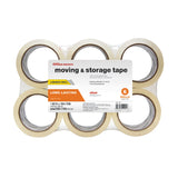 Office Depot Brand Moving & Storage Tape, 1-9/10in x 109.4 Yd., Clear, Pack Of 6 Rolls