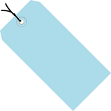 Office Depot Brand Prestrung Shipping Tags, 8in x 4in, Light Blue, Case Of 500
