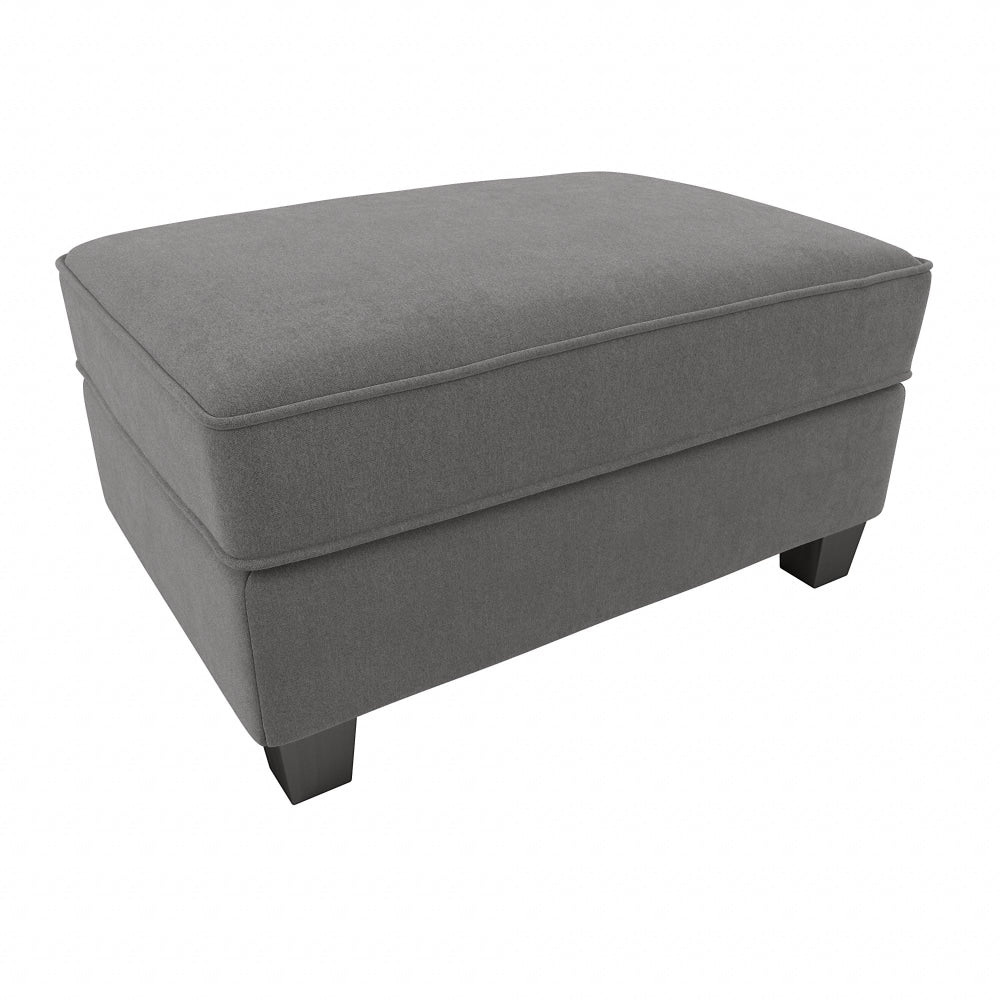 Bush Furniture Stockton Storage Ottoman, French Gray Herringbone Fabric, Standard Delivery