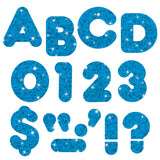 TREND Ready Letters, Casual Uppercase, 3in, Blue Sparkle, Pack Of 124
