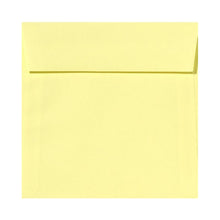 Load image into Gallery viewer, LUX Square Envelopes, 5 1/2in x 5 1/2in, Peel &amp; Press Closure, Lemonade Yellow, Pack Of 500
