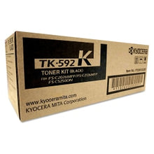 Load image into Gallery viewer, Kyocera TK 592K - Black - original - toner cartridge - for Kyocera FS-C2026, FS-C2126, FS-C2526, FS-C2626; FS-C5250