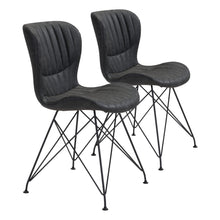 Load image into Gallery viewer, Zuo Modern Gabby Dining Chairs, Vintage Black, Set Of 2 Chairs