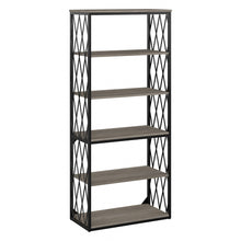 Load image into Gallery viewer, kathy ireland Home by Bush Business Furniture City Park Industrial 73inH 5-Shelf Bookcase, Driftwood Gray, Standard Delivery