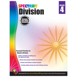 Carson-Dellosa Spectrum Math Workbook, Division, Grade 4