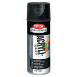 Interior/Exterior Industrial Maintenance Paints, 12 oz Aerosol, Ultra-Flat Black