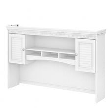 Load image into Gallery viewer, Bush Furniture Fairview 60inW Hutch For L-Shaped Desk, Shiplap Gray/Pure White, Standard Delivery