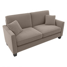 Load image into Gallery viewer, Bush Furniture Flare Microsuede Fabric Sofa, 35-3/4inH x 73inW x 33-1/2inD, Tan, Standard Delivery