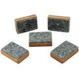 Learning Advantage Mini Markerboard Eraser, 1 1/2in x 2in, Gray/Tan, 5 Per Pack, Set Of 4 Packs