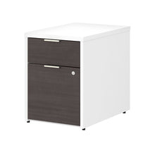 Load image into Gallery viewer, Bush Business Furniture Jamestown 23-2/3inD Vertical 2-Drawer File Cabinet, Storm Gray/White, Delivery