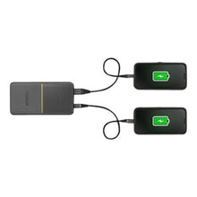 Load image into Gallery viewer, OtterBox - Power bank - 15000 mAh - 18 Watt - 3 A - Apple Fast Charge, Huawei Fast Charge, PE 2.0+, PD 3.0, QC 3.0, AFC, SFCP - 2 output connectors (USB, 24 pin USB-C) - on cable: USB, USB-C - twilight