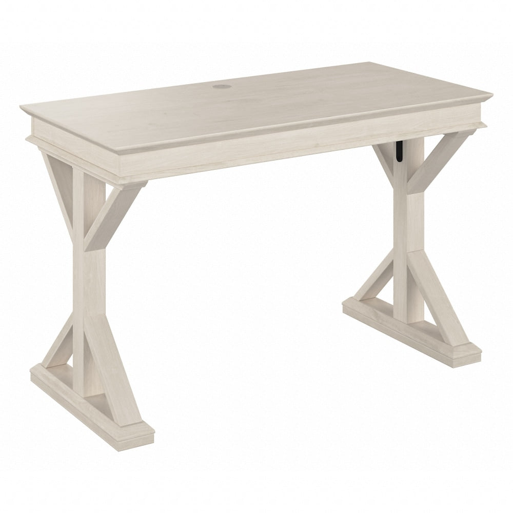 Bush Furniture Homestead 48inW Writing Desk, Linen White Oak, Standard Delivery
