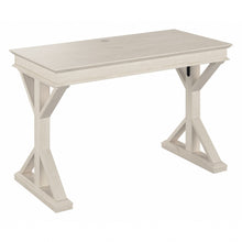 Load image into Gallery viewer, Bush Furniture Homestead 48inW Writing Desk, Linen White Oak, Standard Delivery
