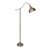 LumiSource Paddington Floor Lamp, 63inH, Antique Soft Brass/White