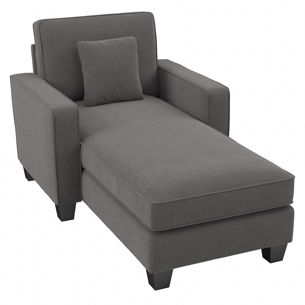 Bush Furniture Stockton Chaise Lounge With Arms, French Gray Herringbone, Standard Delivery