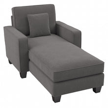 Load image into Gallery viewer, Bush Furniture Stockton Chaise Lounge With Arms, French Gray Herringbone, Standard Delivery