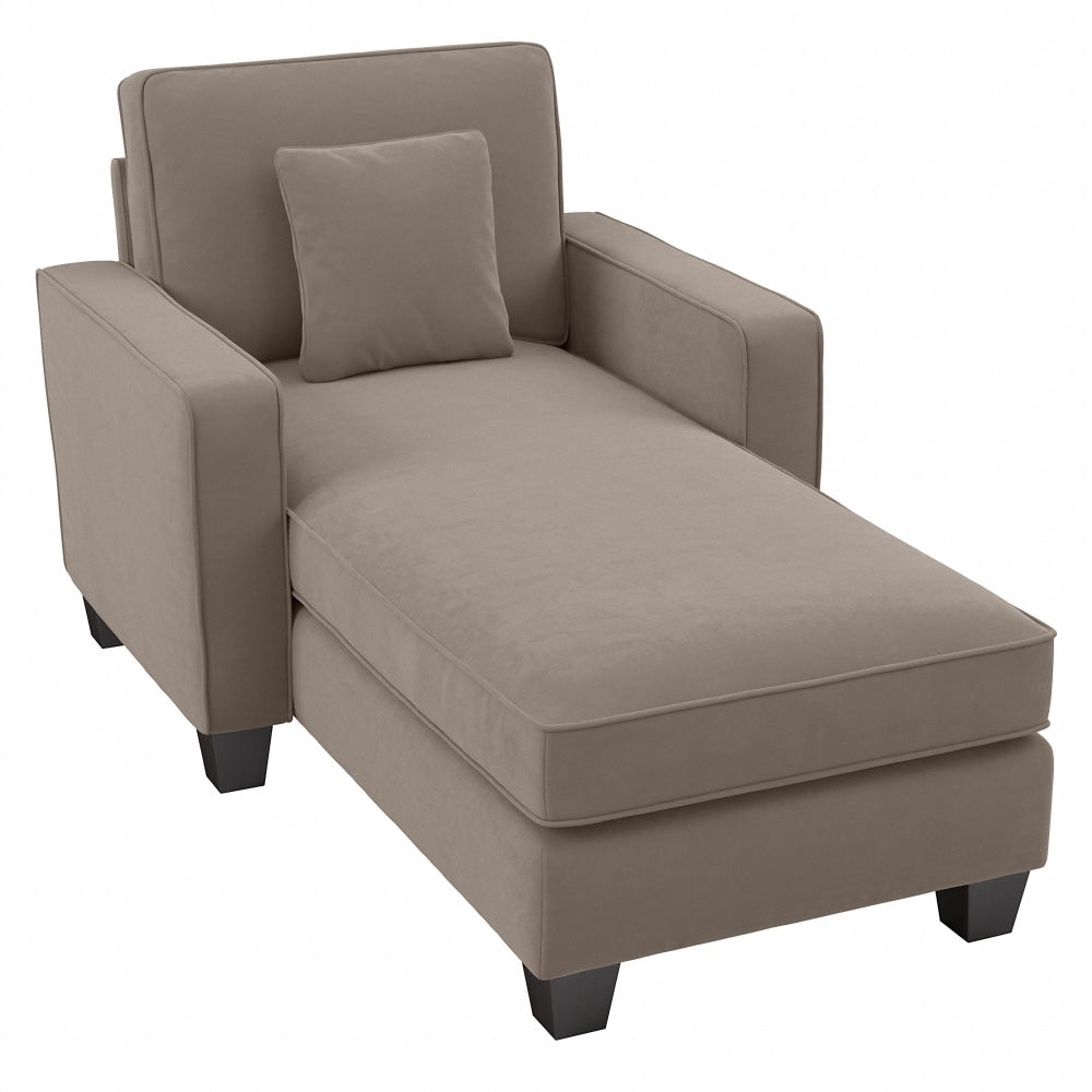 Bush Furniture Stockton Chaise Lounge With Arms, Tan, Standard Delivery