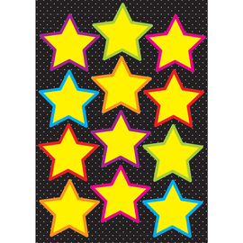 Ashley Productions Die-Cut Magnets, Yellow Stars, Pack Of 12