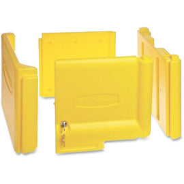 Rubbermaid Commercial Locking Janitor Cart Cabinet - 20in x 16in x 11.2in - Yellow - Polyethylene