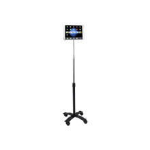 Load image into Gallery viewer, CTA Digital Compact Security Gooseneck Floor Stand For 7in-13in Tablets, Including iPad 10.2in (7th/ 8th/ 9th Generation) Up-13in Screen Support 7in Height X 17.5in Width Floor Stand Black, Silver