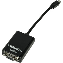 Load image into Gallery viewer, VisionTek Mini DisplayPort to VGA Active Adapter (M/F) - 7in Mini DisplayPort/VGA Video Cable for Video Device, Monitor, TV, Projector, Dock, Digital Signage Display - First End: 1 x Mini DisplayPort Digital Audio/Video - Male