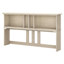 Load image into Gallery viewer, Bush Furniture Salinas 60inW L Shaped Desk Hutch, Antique White, Standard Delivery