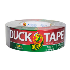 Duck MAX Strength Duct Tape - 45 yd Length x 1.88in Width - Rubber Backing - 1 Each - Gray