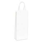 Partners Brand Paper Shopping Bags, 5 1/4inW x 3 1/4inD x 13inH, White, Case Of 250