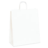 Partners Brand Paper Shopping Bags, 13inW x 6inD x 15 3/4inH, White, Case Of 250