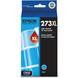 Epson 273XL Claria Premium Cyan High-Yield Ink Cartridge, T273XL220-S