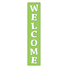 Load image into Gallery viewer, Teacher Created Resources Welcome Banner, Lime Polka Dots, 8in x 39in, Green/White, Pre-K - College