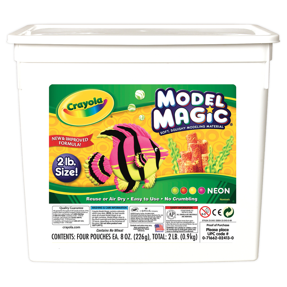 Crayola Model Magic Variety Pack, Assorted Neon Colors, Pack Of 4