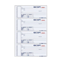 Load image into Gallery viewer, Rediform Hardbound Numbered Money Receipt Books - 300 Sheet(s) - 2 PartCarbonless Copy - 2.75in x 6.87in Form Size - 8in x 11in Sheet Size - White, Canary - Red Print Color - 1 Each
