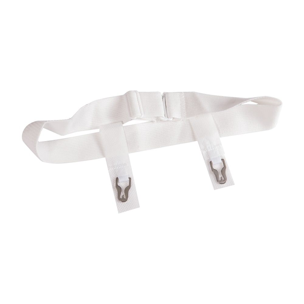DMI Sanitary Belts With Adjustable Slide Closures, White, Pack Of 12