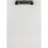 Saunders 96% Recycled Plastic Clipboard With Spring Clip, 8 1/2in x 11in, Pearl