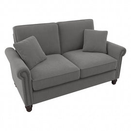 Bush Furniture Coventry 61inW Loveseat, French Gray Herringbone, Standard Delivery