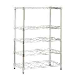 Honey-Can-Do Steel Adjustable Wine Rack, 4-Tiers, Chrome