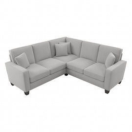 Bush Furniture Stockton 87inW L-Shaped Sectional Couch, Light Gray, Standard Delivery