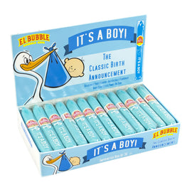 Concord Confections Its A Boy Blue Bubble Gum Cigar Box, 25.2 Oz, Pack Of 36 Gum Cigars