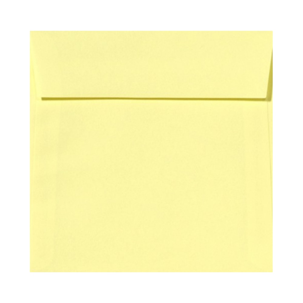 LUX Square Envelopes, 7 1/2in x 7 1/2in, Gummed SealLemonade Yellow, Pack Of 50