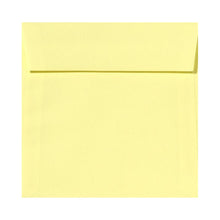 Load image into Gallery viewer, LUX Square Envelopes, 7 1/2in x 7 1/2in, Gummed SealLemonade Yellow, Pack Of 50