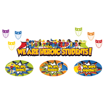 Load image into Gallery viewer, Carson-Dellosa Super Power Heroic Students Mini Bulletin Board Set, Multicolor, Grades K-5