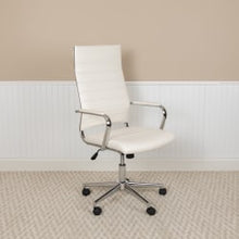 Load image into Gallery viewer, Flash Furniture LeatherSoft Faux Leather High-Back Executive Office Chair, White