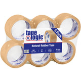 Tape Logic #53 PVC Natural Rubber Tape, 2in x 55 Yd, Clear, Case Of 6 Rolls