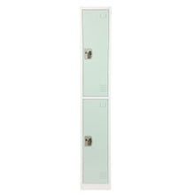 Load image into Gallery viewer, Alpine AdirOffice 2-Tier Steel Locker, 72inH x 12inW x 12inD, Misty Green