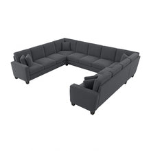 Load image into Gallery viewer, Bush Furniture Stockton 137inW U-Shaped Sectional Couch, Dark Gray, Standard Delivery