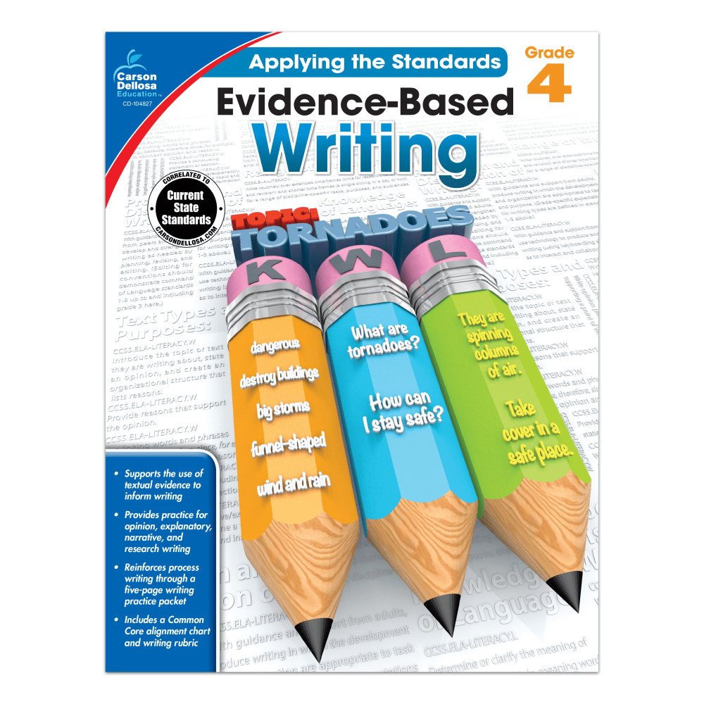 Carson-Dellosa Evidence-Based Writing Workbook, Grade 4