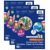 Pacon Riverside 3D Construction Paper, 9in x 12in, Assorted Colors, 220 Sheets Per Pack, Set Of 3 Packs